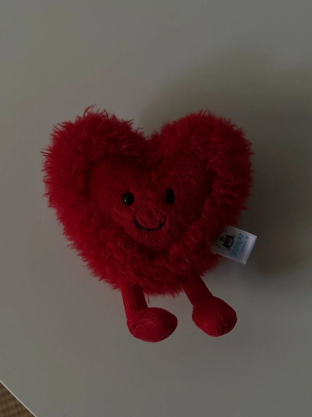 Jellycat Red Furry Heart Plush Pillow